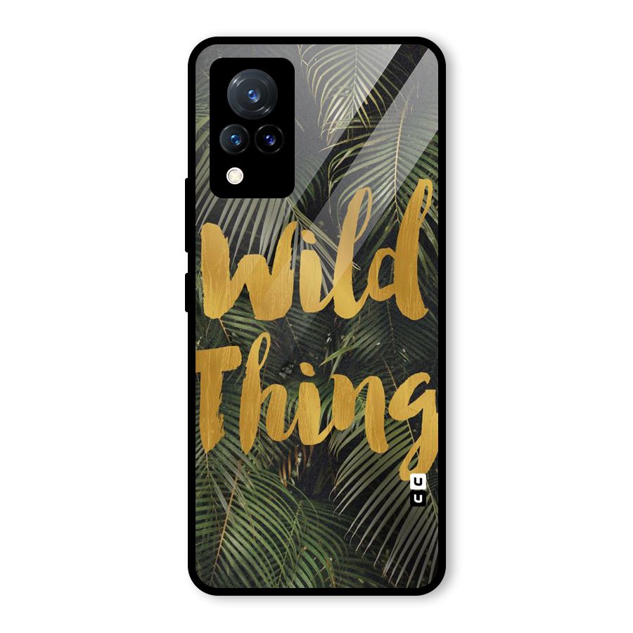 Wild Leaf Thing Glass Back Case for Vivo V21 5G