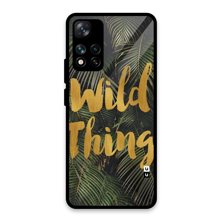 Wild Leaf Thing Glass Back Case for Xiaomi 11i HyperCharge 5G