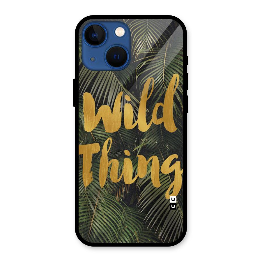Wild Leaf Thing Glass Back Case for iPhone 13 Mini