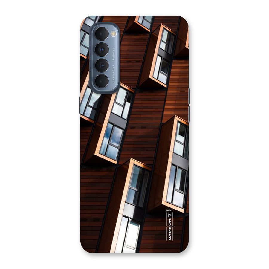 Window Abstract Back Case for Reno4 Pro