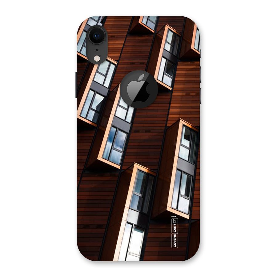 Window Abstract Back Case for iPhone XR Logo Cut