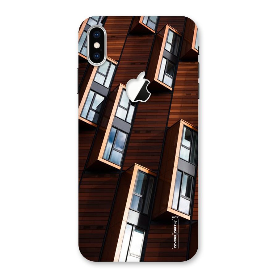 Window Abstract Back Case for iPhone XS Max Apple Cut