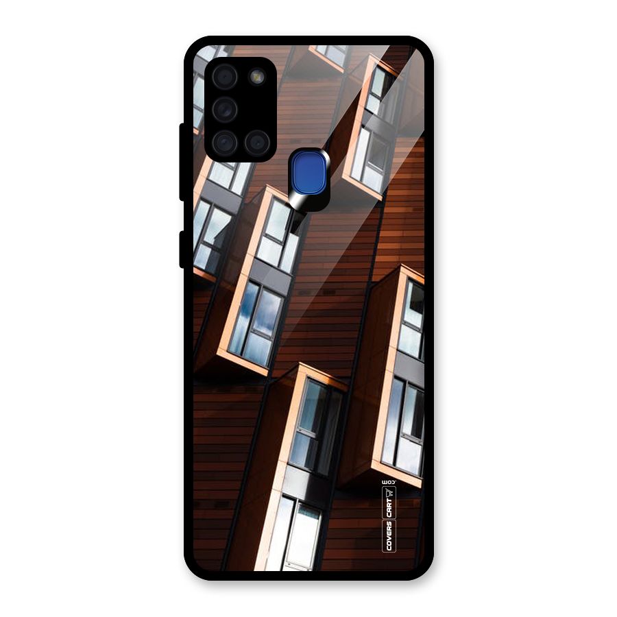 Window Abstract Glass Back Case for Galaxy A21s