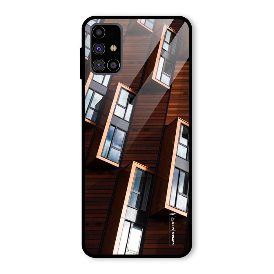 Window Abstract Glass Back Case for Galaxy M31s