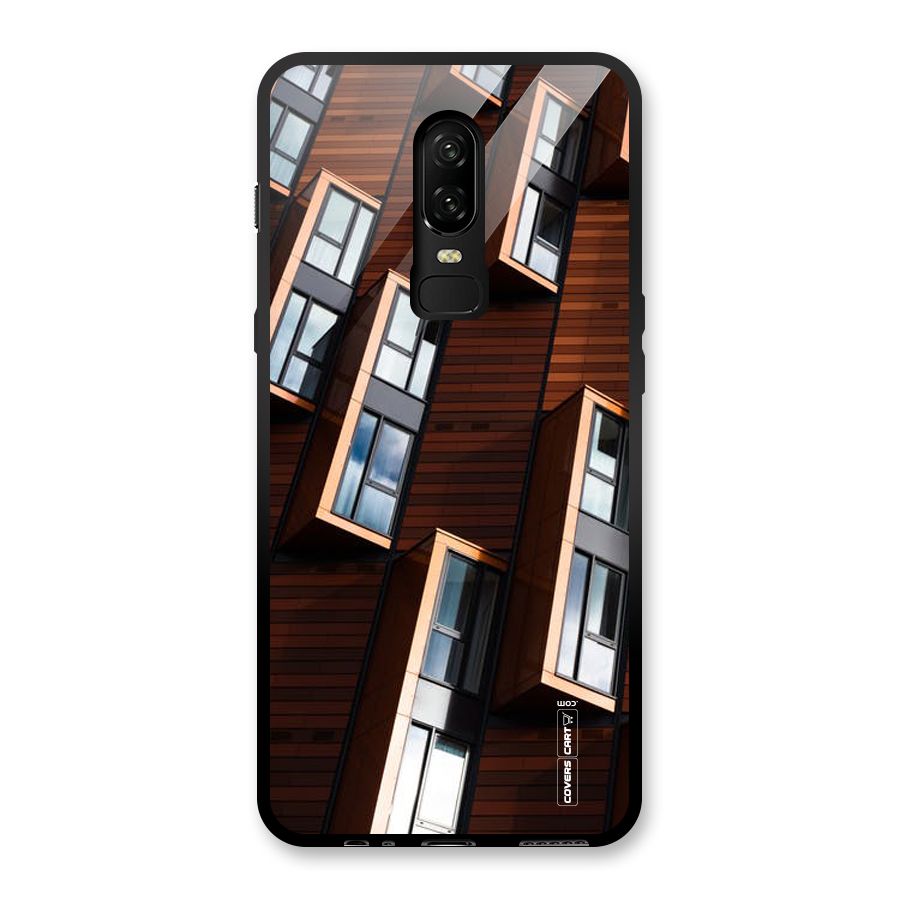 Window Abstract Glass Back Case for OnePlus 6