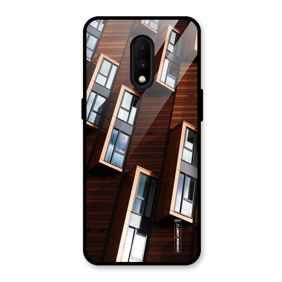 Window Abstract Glass Back Case for OnePlus 7