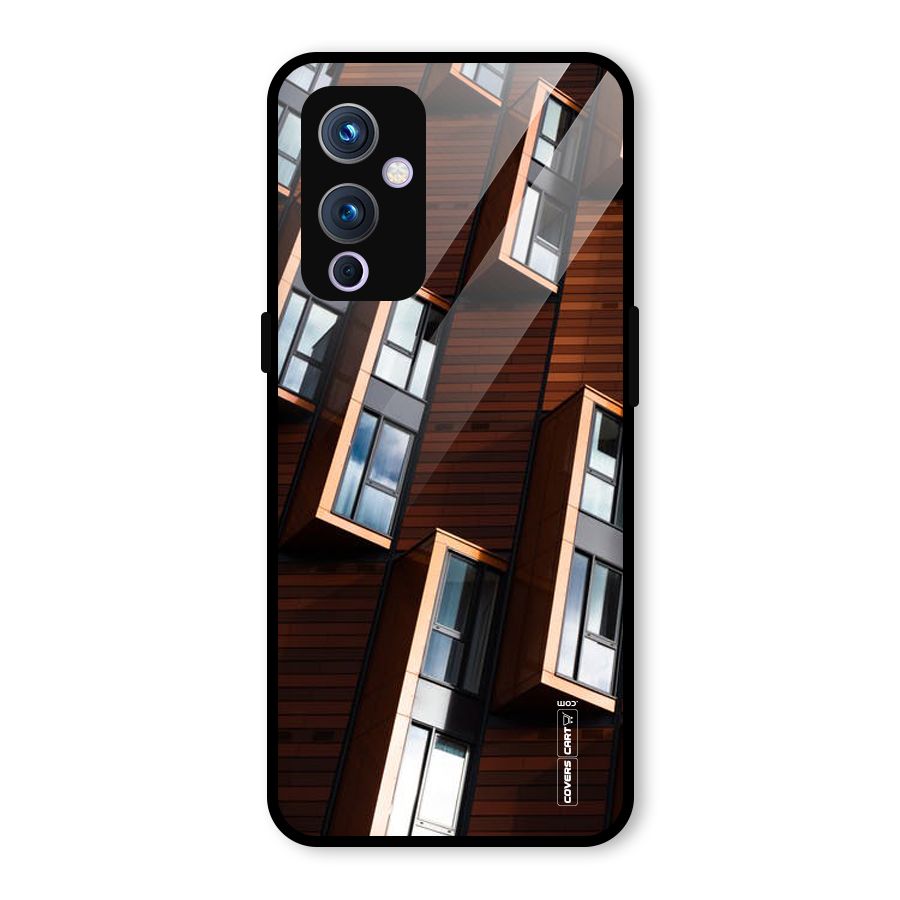 Window Abstract Glass Back Case for OnePlus 9
