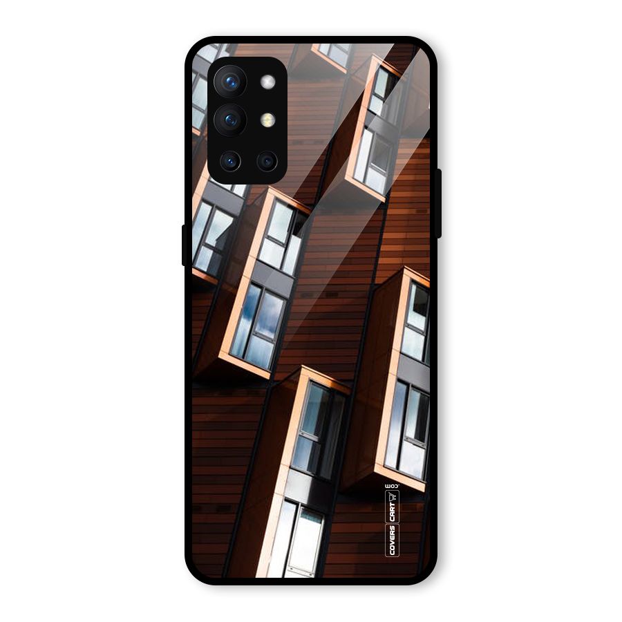 Window Abstract Glass Back Case for OnePlus 9R