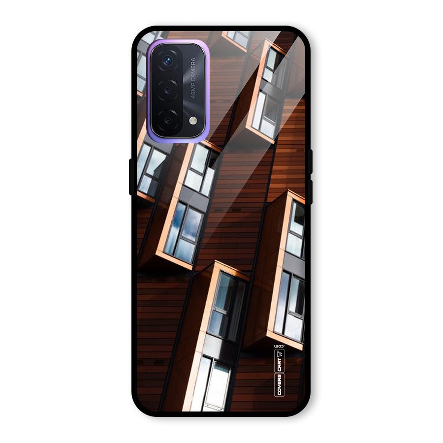 Window Abstract Glass Back Case for Oppo A74 5G