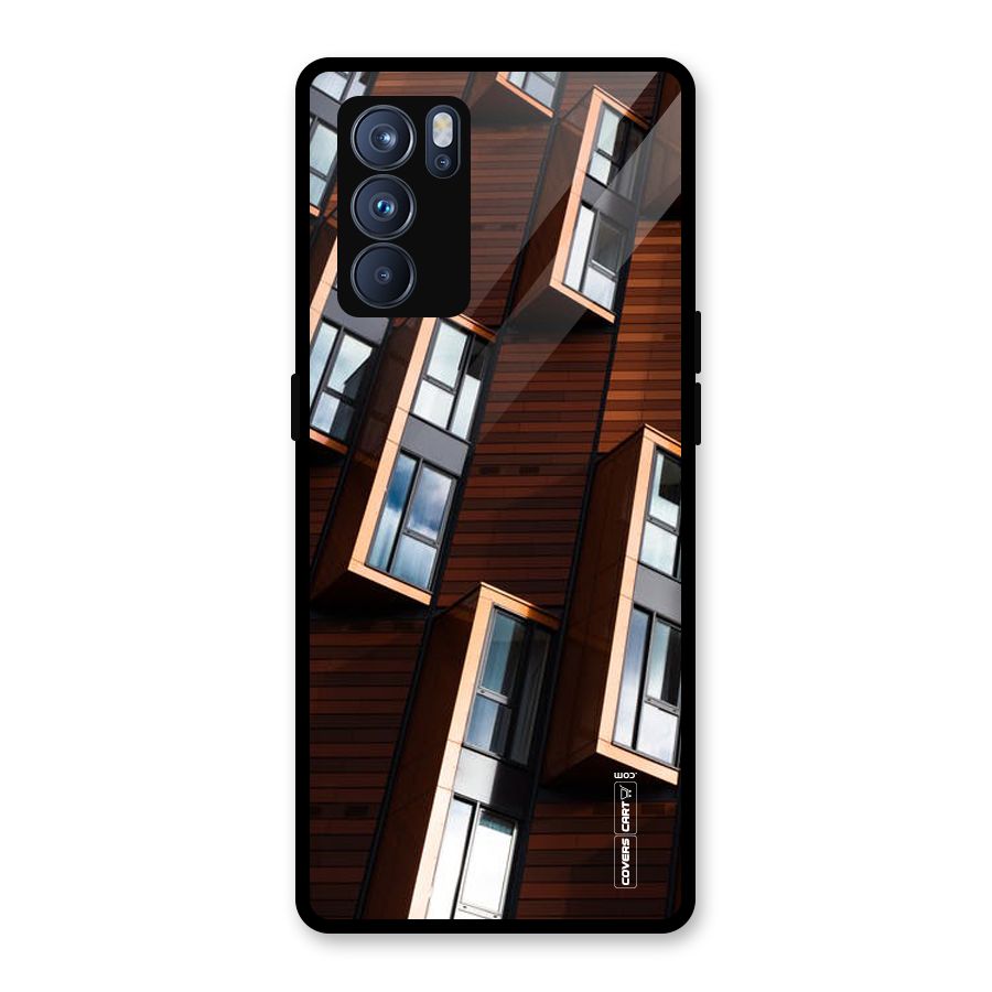 Window Abstract Glass Back Case for Oppo Reno6 Pro 5G