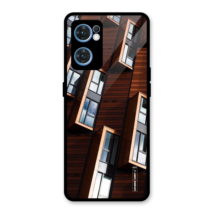 Window Abstract Glass Back Case for Oppo Reno7 5G