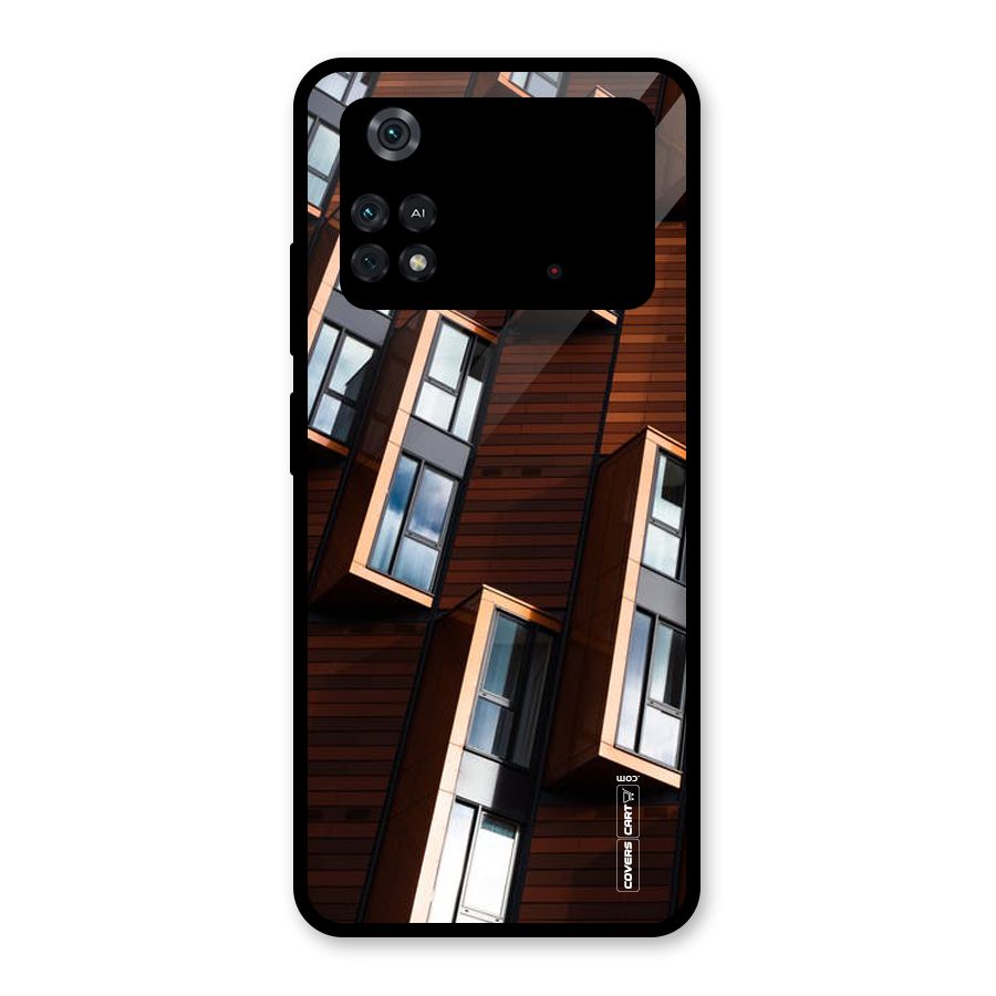 Window Abstract Glass Back Case for Poco M4 Pro 4G