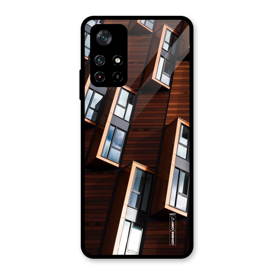 Window Abstract Glass Back Case for Poco M4 Pro 5G