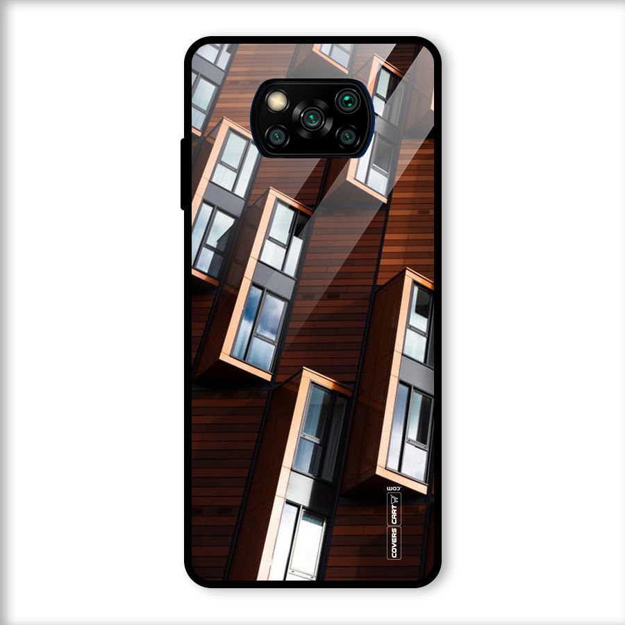 Window Abstract Glass Back Case for Poco X3