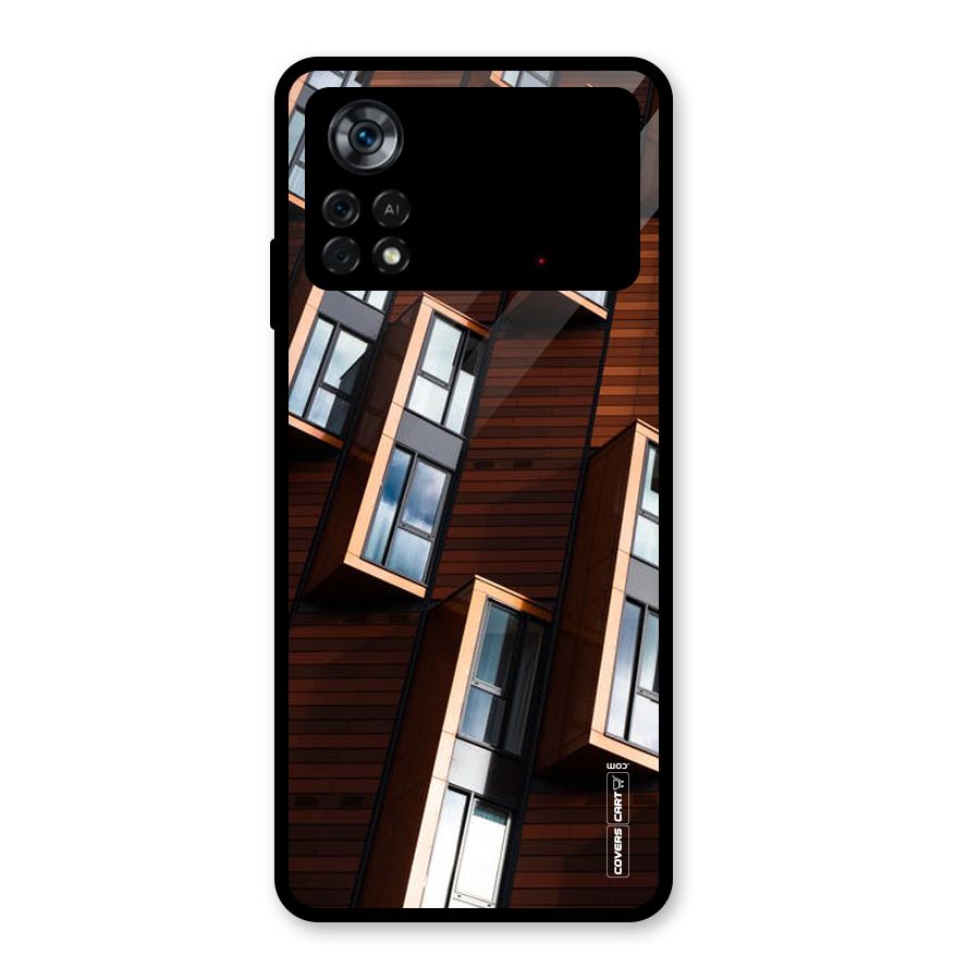 Window Abstract Glass Back Case for Poco X4 Pro 5G