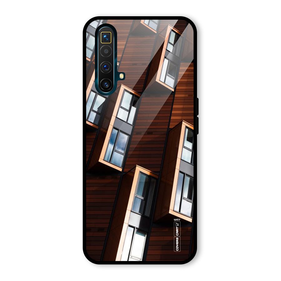 Window Abstract Glass Back Case for Realme X3