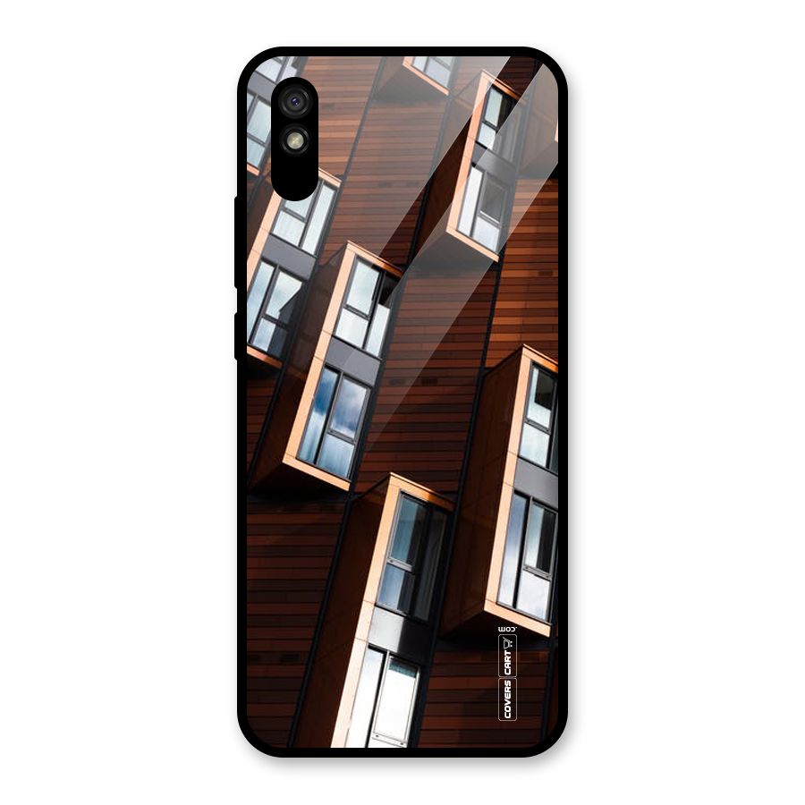 Window Abstract Glass Back Case for Redmi 9i