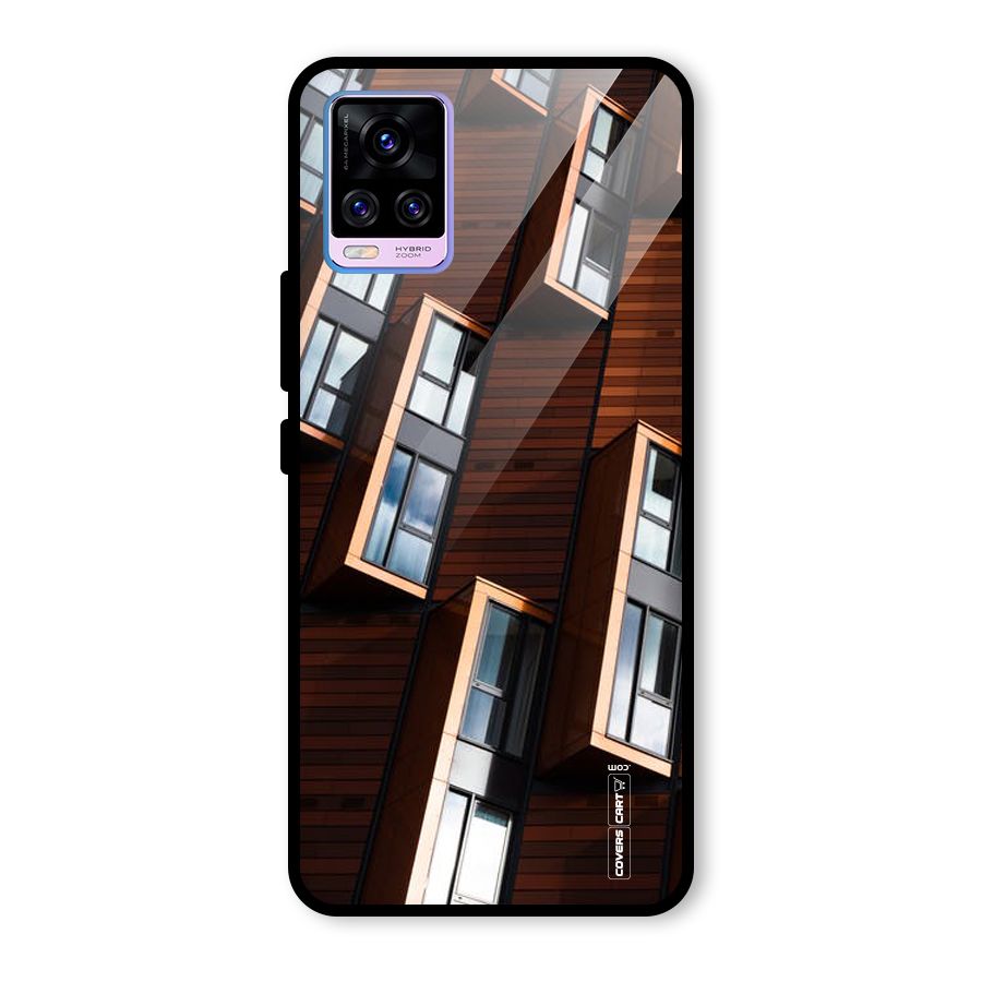 Window Abstract Glass Back Case for Vivo V20 Pro