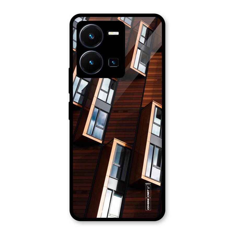 Window Abstract Glass Back Case for Vivo Y35