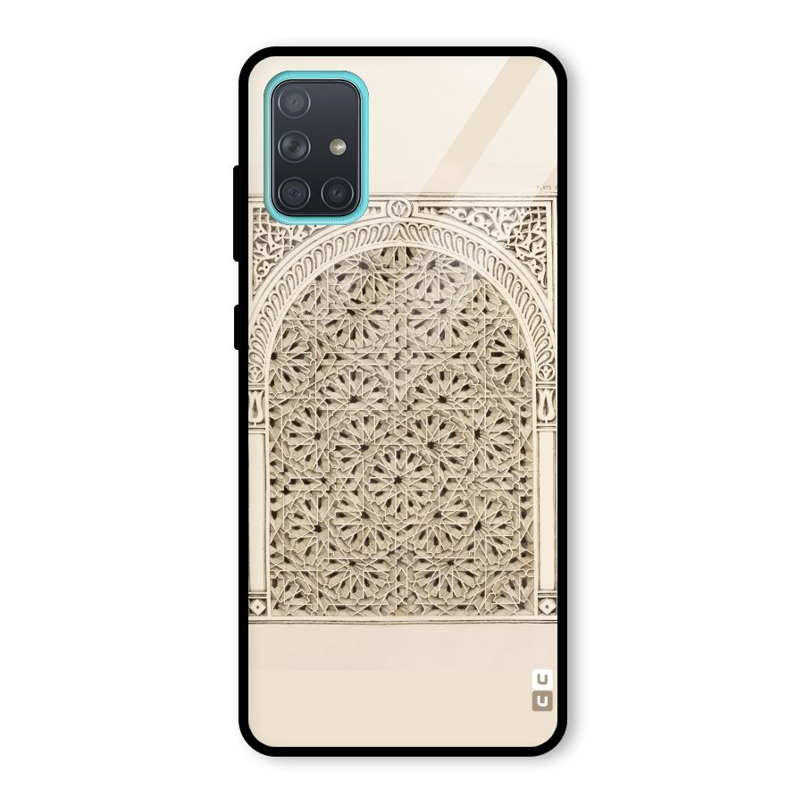 Window Ornaments Glass Back Case for Galaxy A71