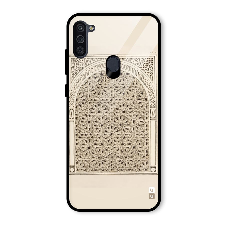 Window Ornaments Glass Back Case for Galaxy M11