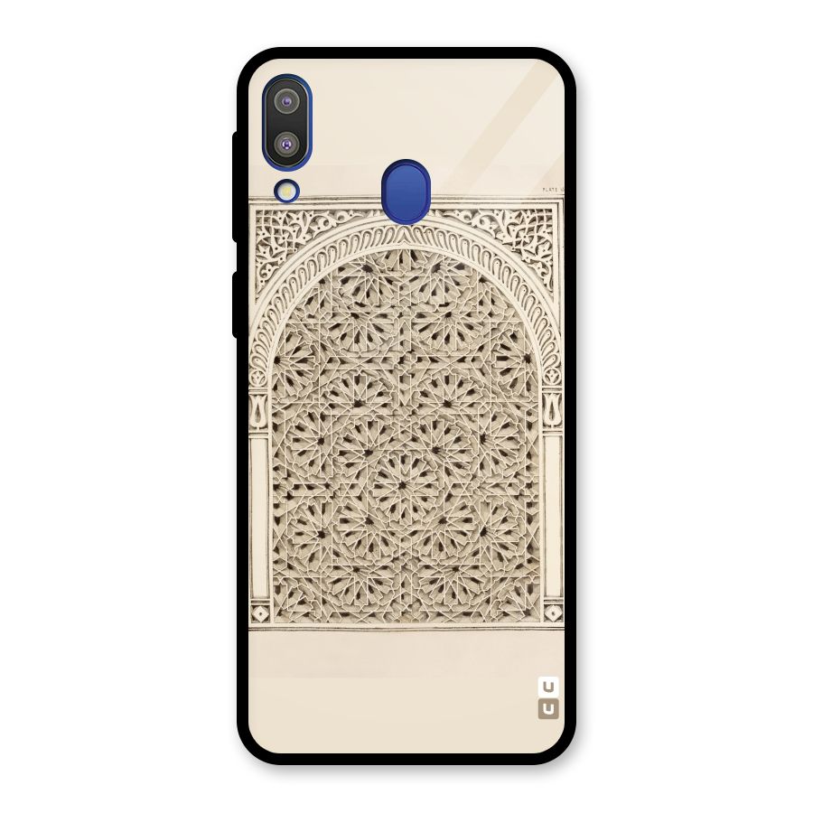 Window Ornaments Glass Back Case for Galaxy M20
