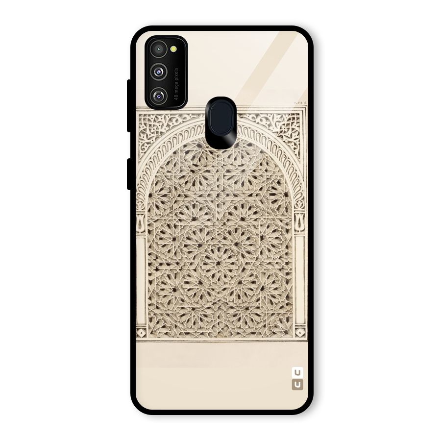 Window Ornaments Glass Back Case for Galaxy M30s