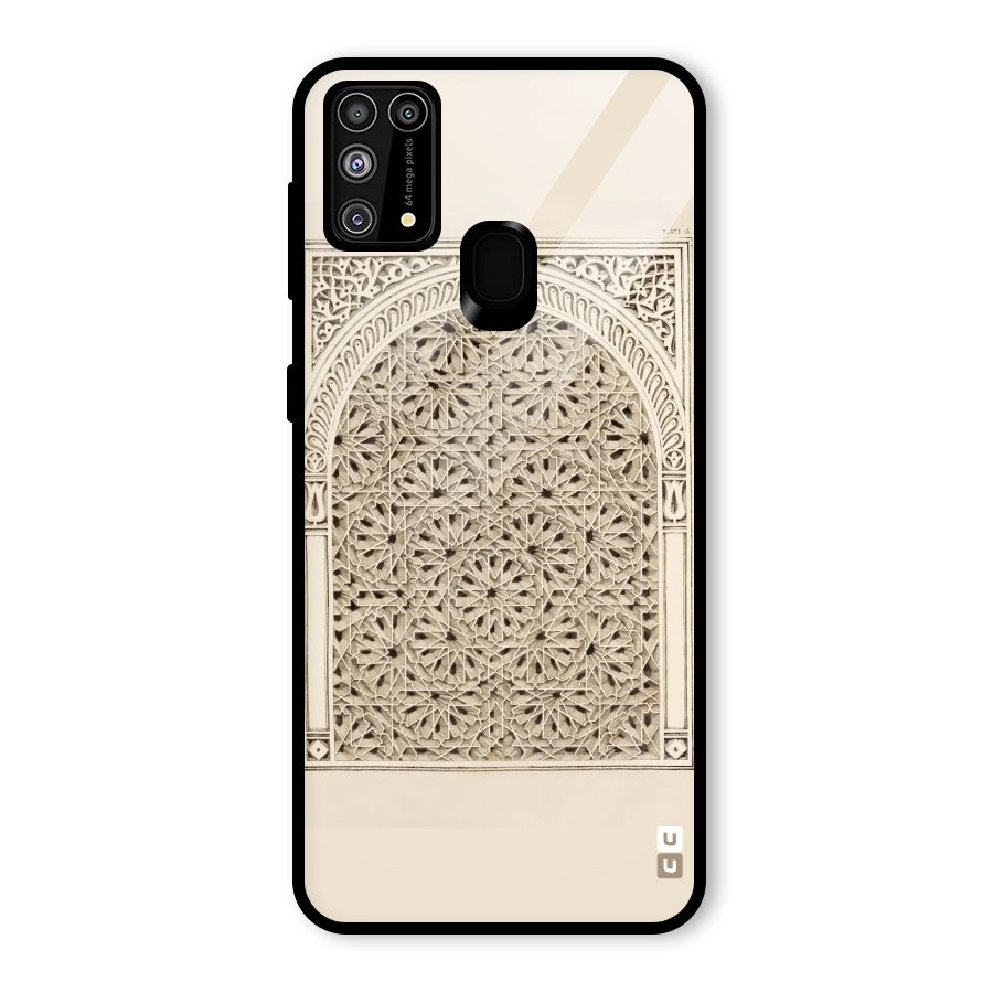Window Ornaments Glass Back Case for Galaxy M31