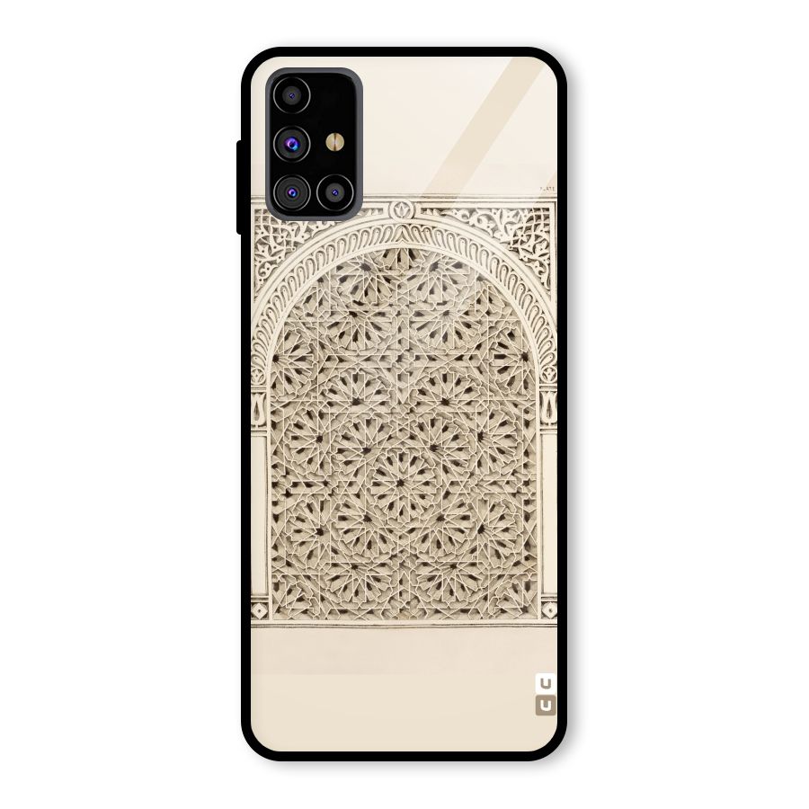 Window Ornaments Glass Back Case for Galaxy M31s