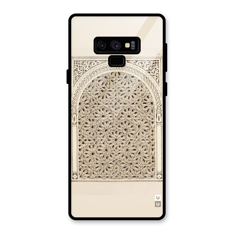 Window Ornaments Glass Back Case for Galaxy Note 9