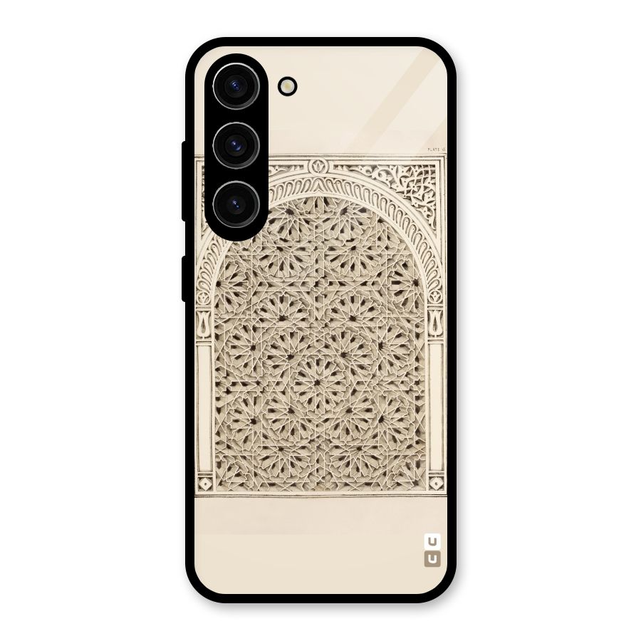 Window Ornaments Glass Back Case for Galaxy S23