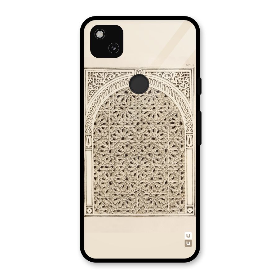 Window Ornaments Glass Back Case for Google Pixel 4a