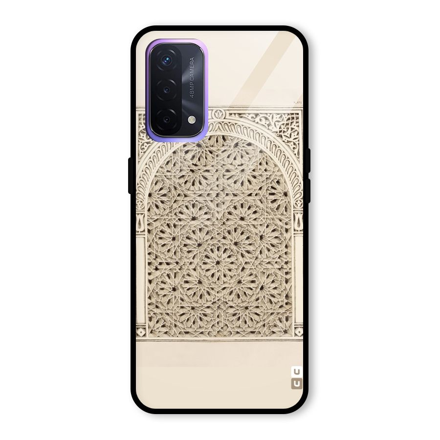 Window Ornaments Glass Back Case for Oppo A74 5G