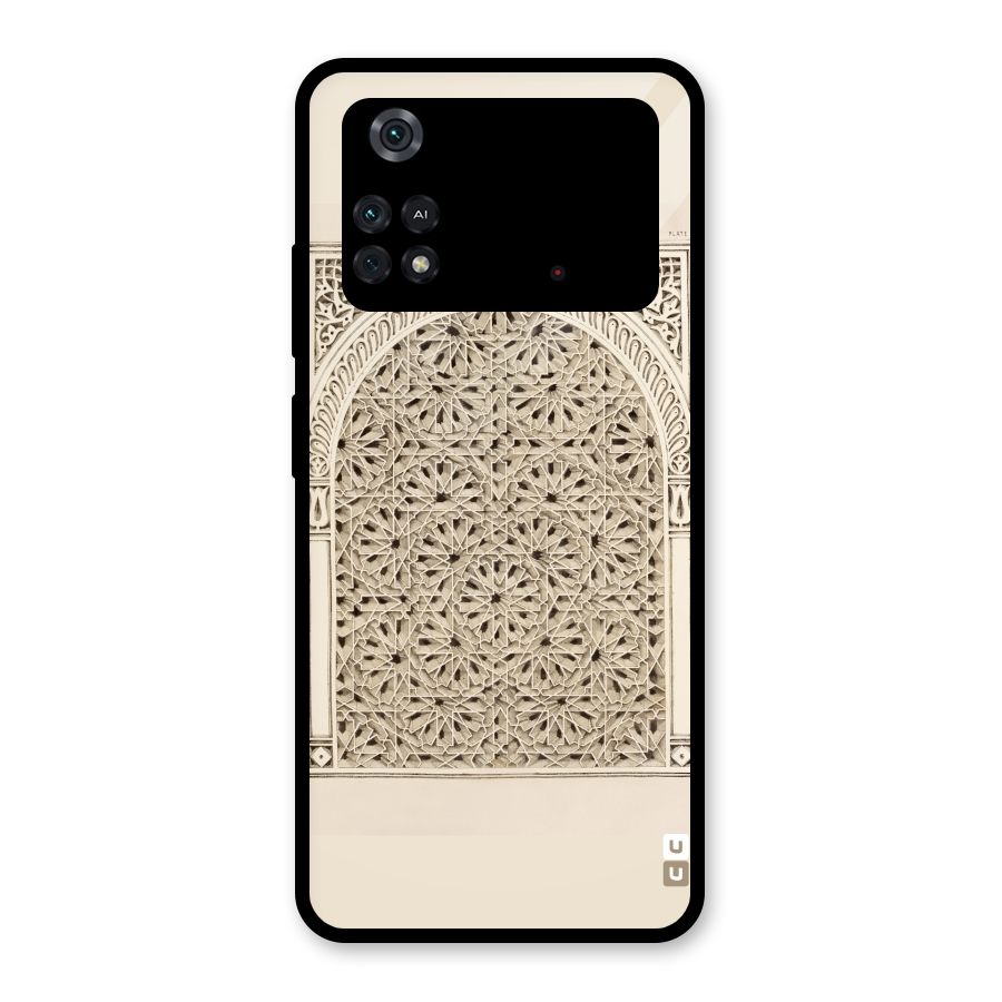 Window Ornaments Glass Back Case for Poco M4 Pro 4G