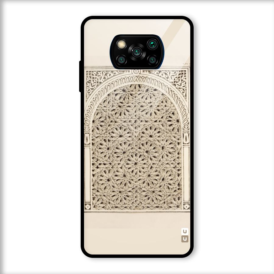 Window Ornaments Glass Back Case for Poco X3