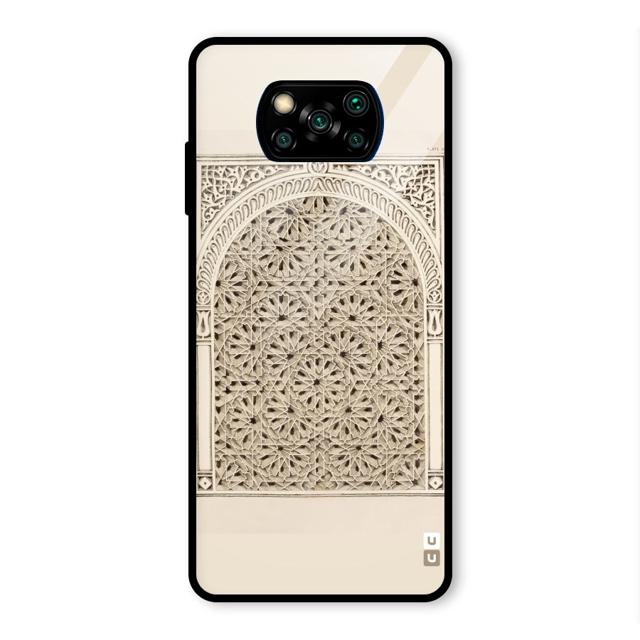 Window Ornaments Glass Back Case for Poco X3 Pro