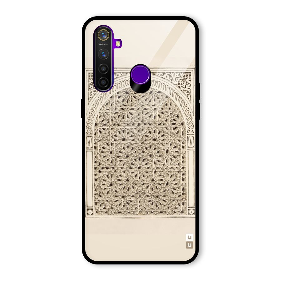 Window Ornaments Glass Back Case for Realme 5 Pro