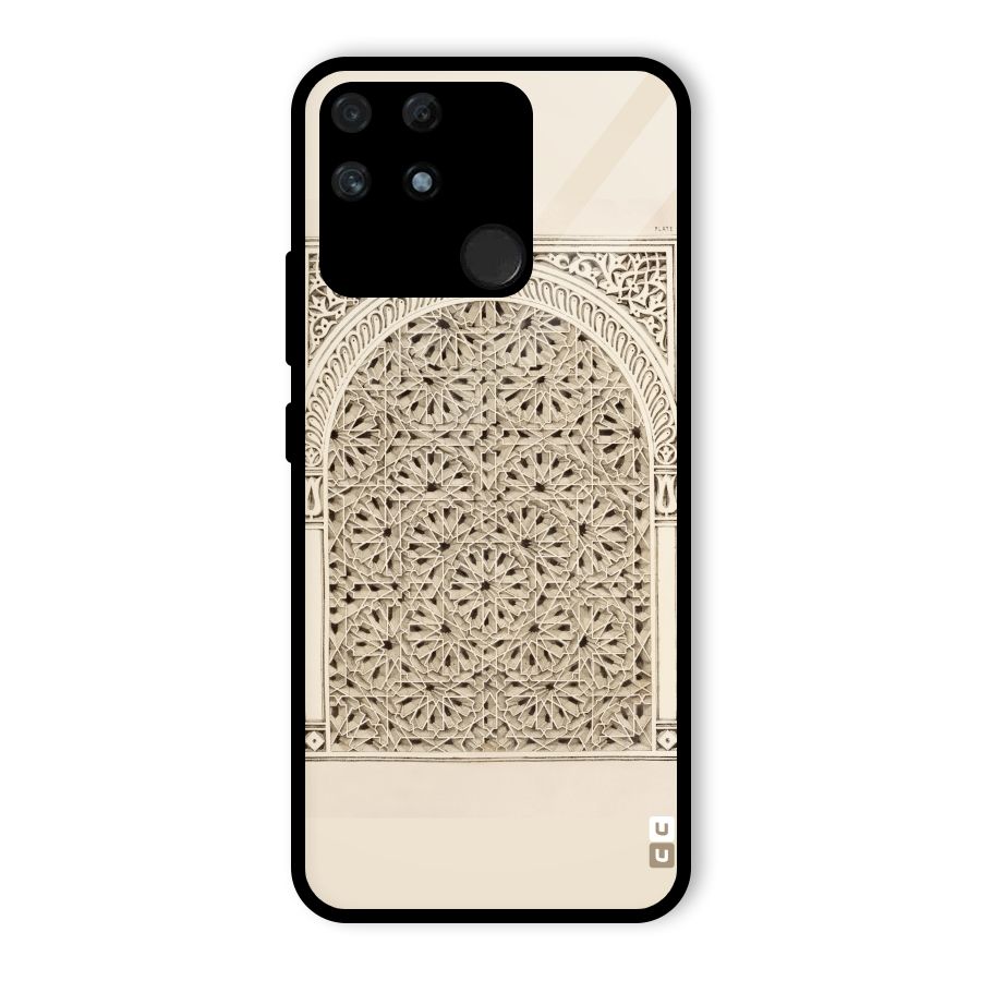 Window Ornaments Glass Back Case for Realme Narzo 50A