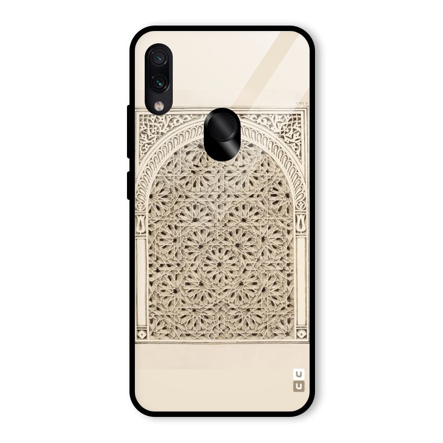 Window Ornaments Glass Back Case for Redmi Note 7 Pro