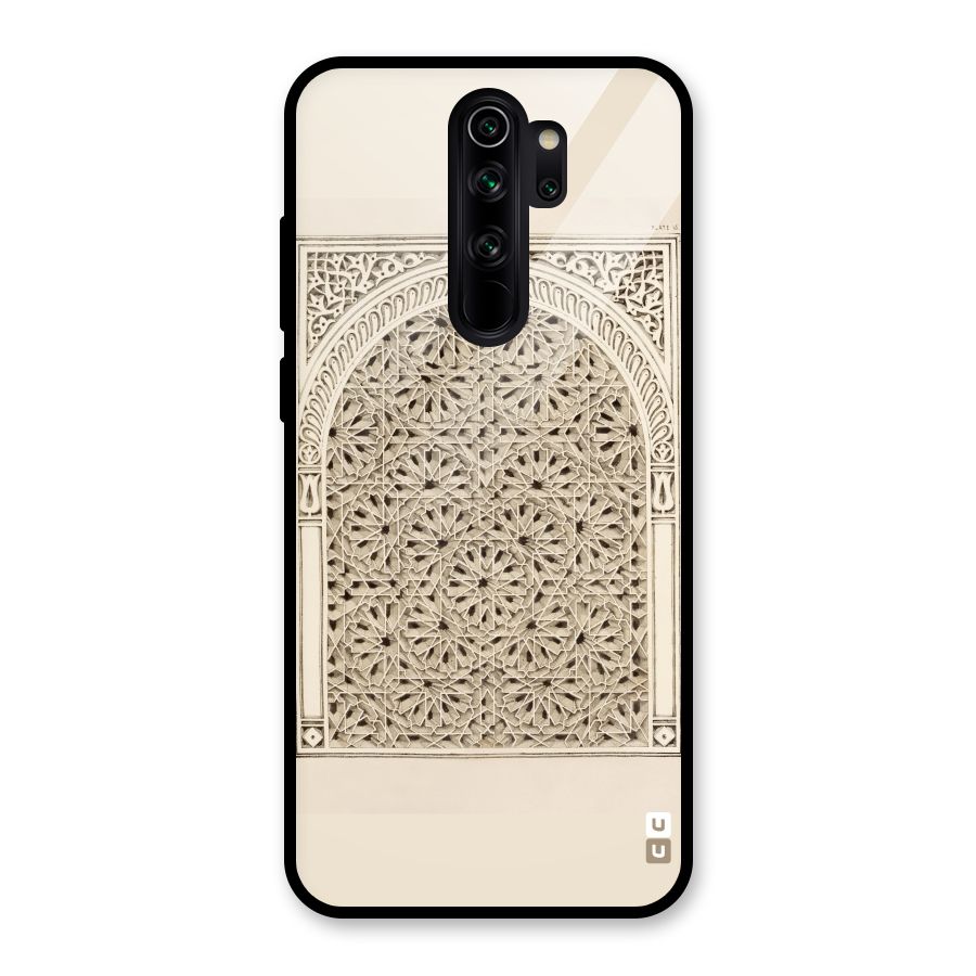 Window Ornaments Glass Back Case for Redmi Note 8 Pro