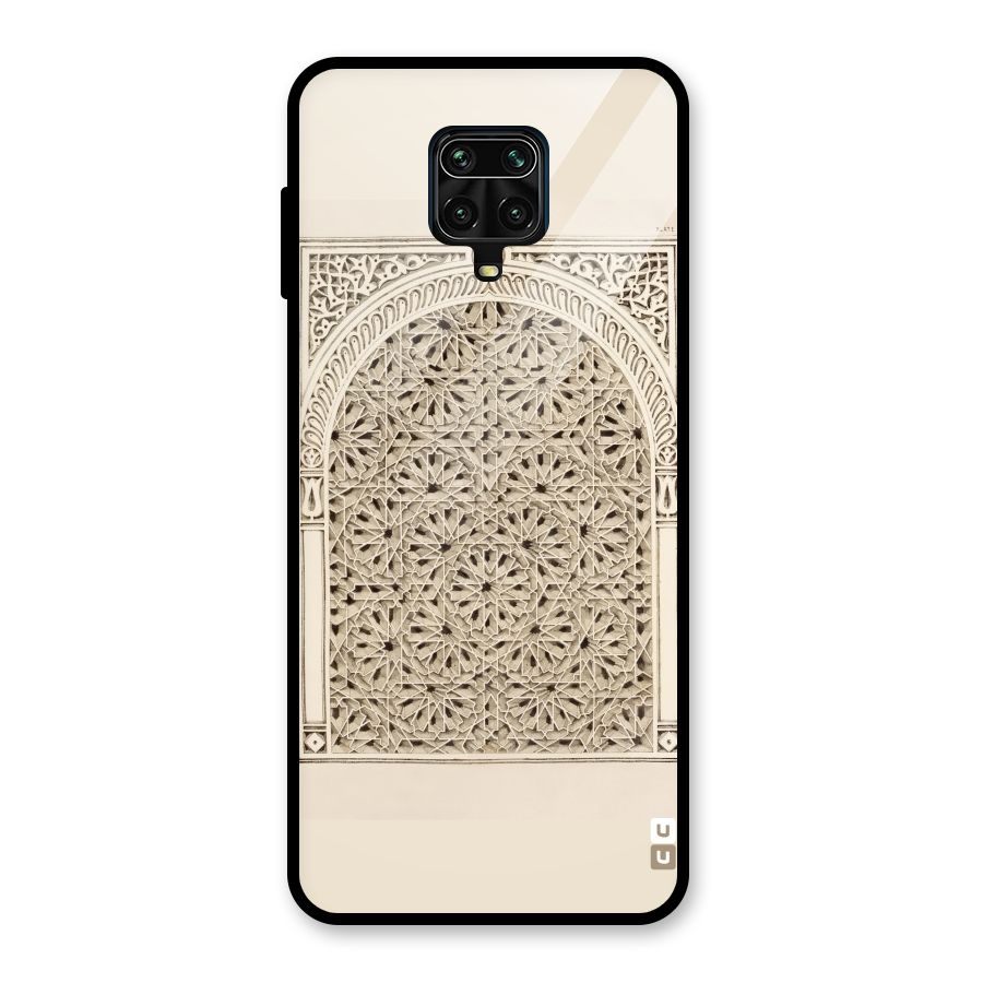 Window Ornaments Glass Back Case for Redmi Note 9 Pro