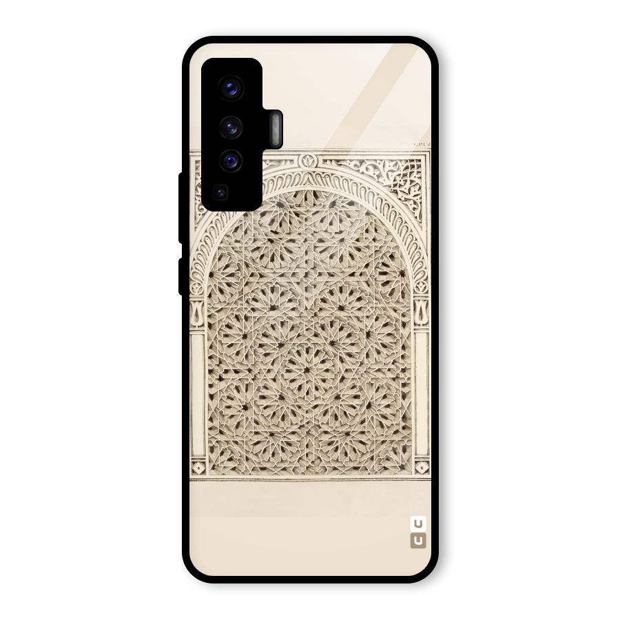 Window Ornaments Glass Back Case for Vivo X50