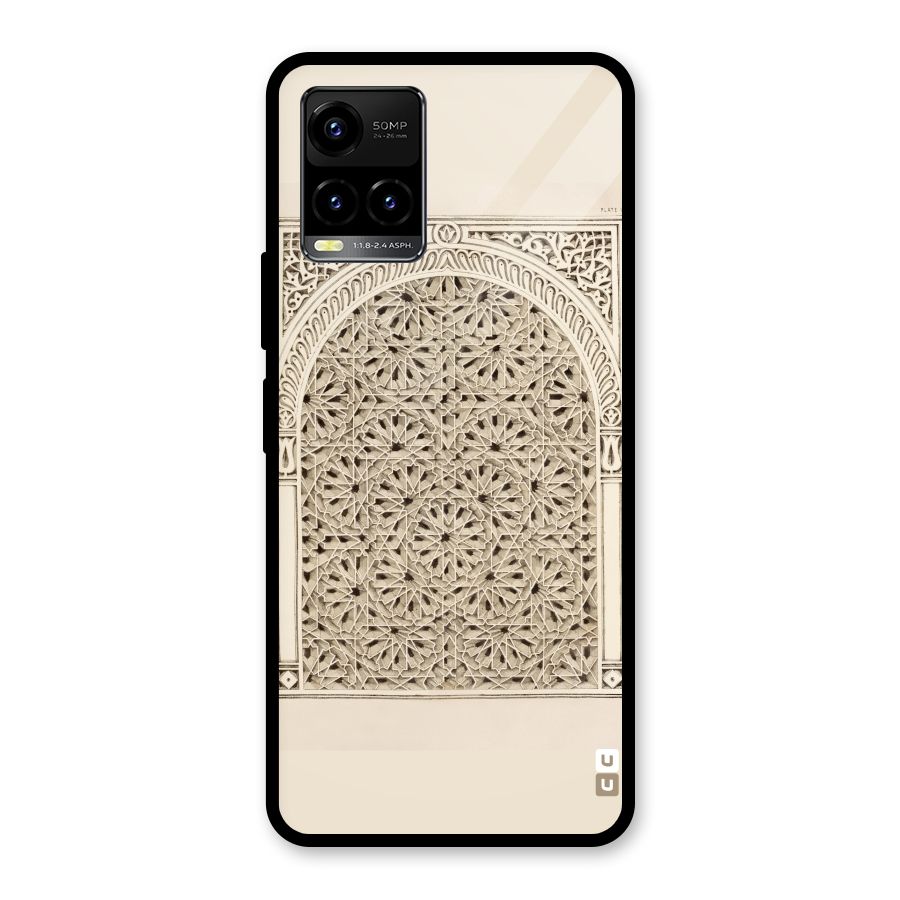 Window Ornaments Glass Back Case for Vivo Y21A