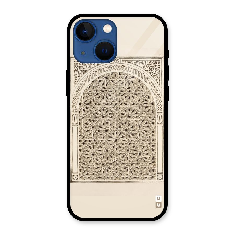 Window Ornaments Glass Back Case for iPhone 13 Mini