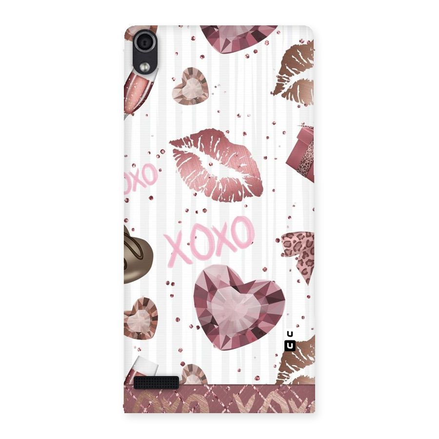 Wine Lip xoxo Back Case for Ascend P6