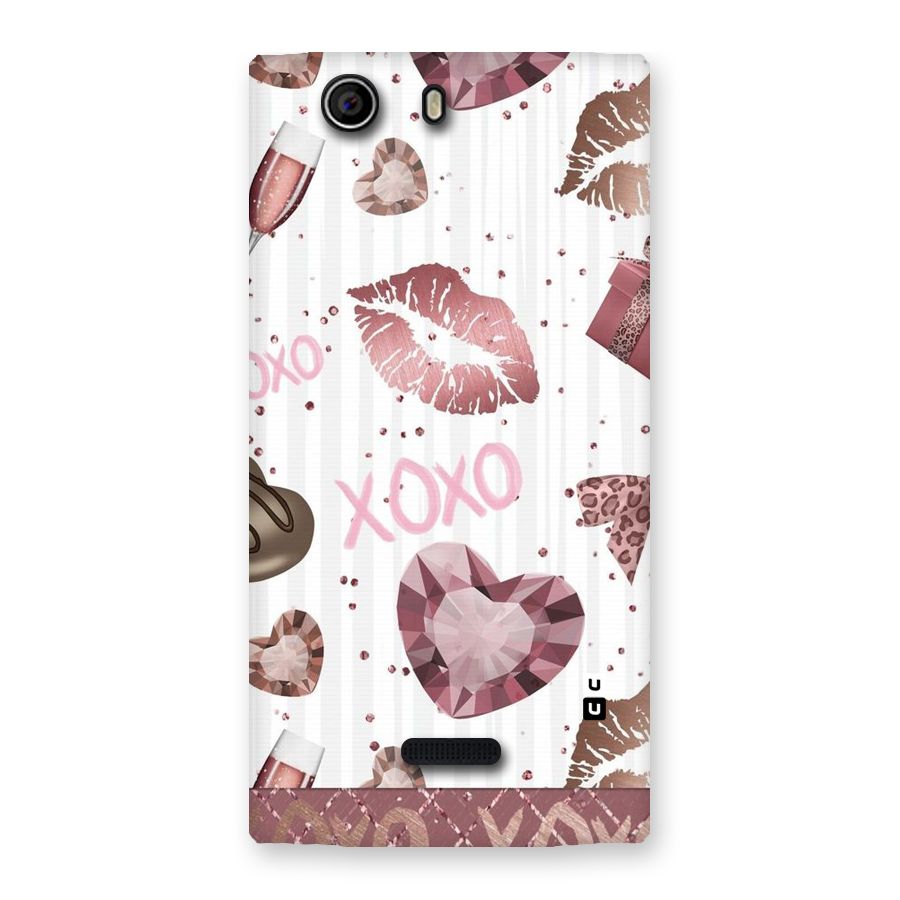 Wine Lip xoxo Back Case for Canvas Nitro 2 E311