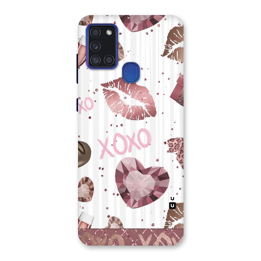 Wine Lip xoxo Back Case for Galaxy A21s