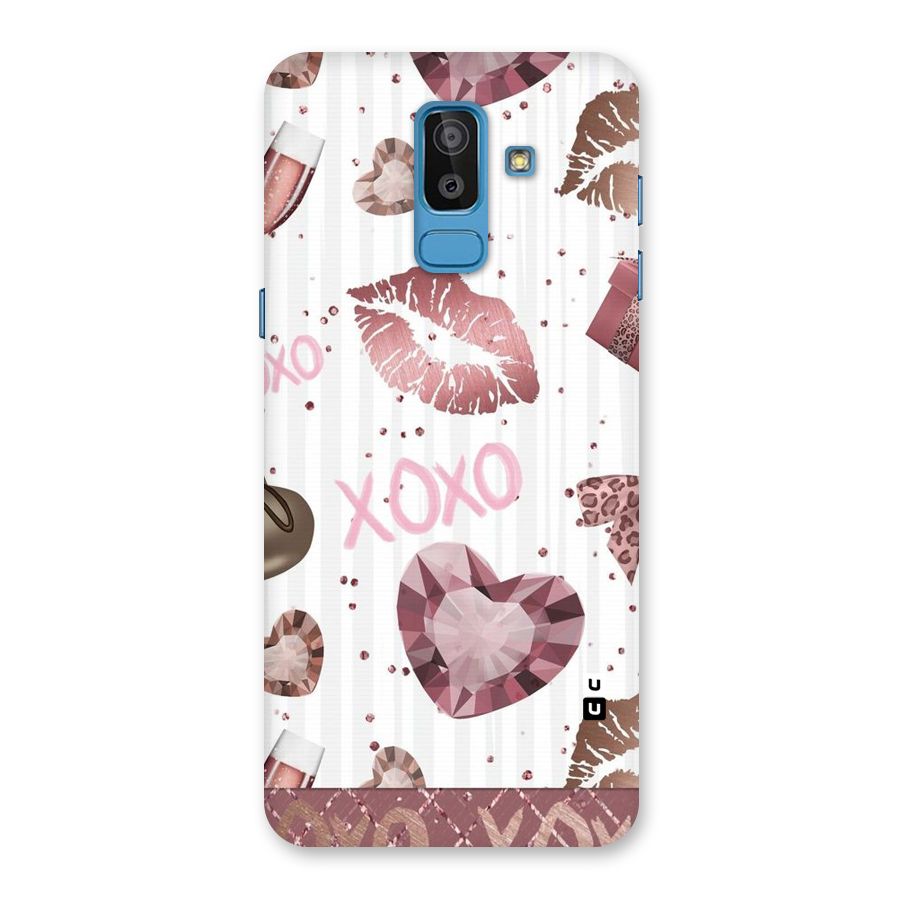 Wine Lip xoxo Back Case for Galaxy J8