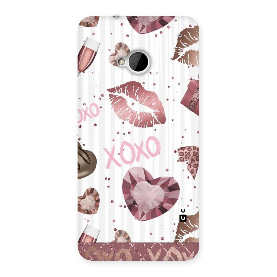 Wine Lip xoxo Back Case for HTC One M7