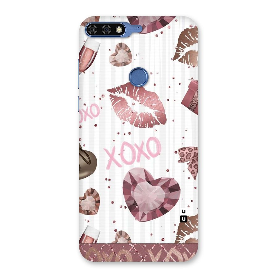Wine Lip xoxo Back Case for Honor 7C